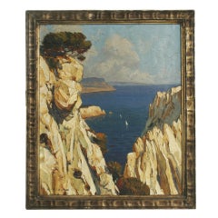 "Bord de Mer" Painted By Gustav Vidal (1895-1966)