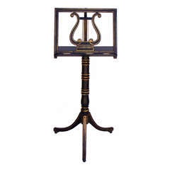 Regency Painted and Gilt Decorated Music Stand, circa 1810