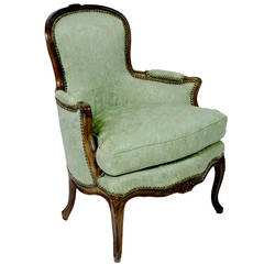 Louis XV Carved Walnut Bergère a Cabriolet, circa 1750 2
