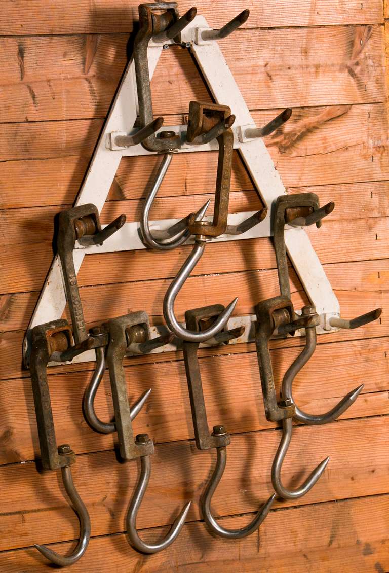 Set of Four French Butcher's Hooks 2