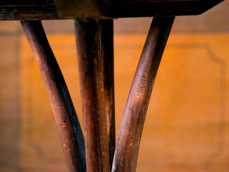 bent wood side table