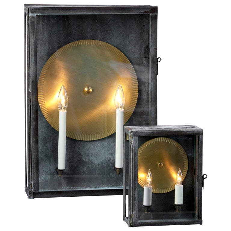 Custom HandMade "Gaines" Box Sconce For Sale at 1stdibs Custom HandMade "Gaines" Box Sconce For Sale at 1stdibs