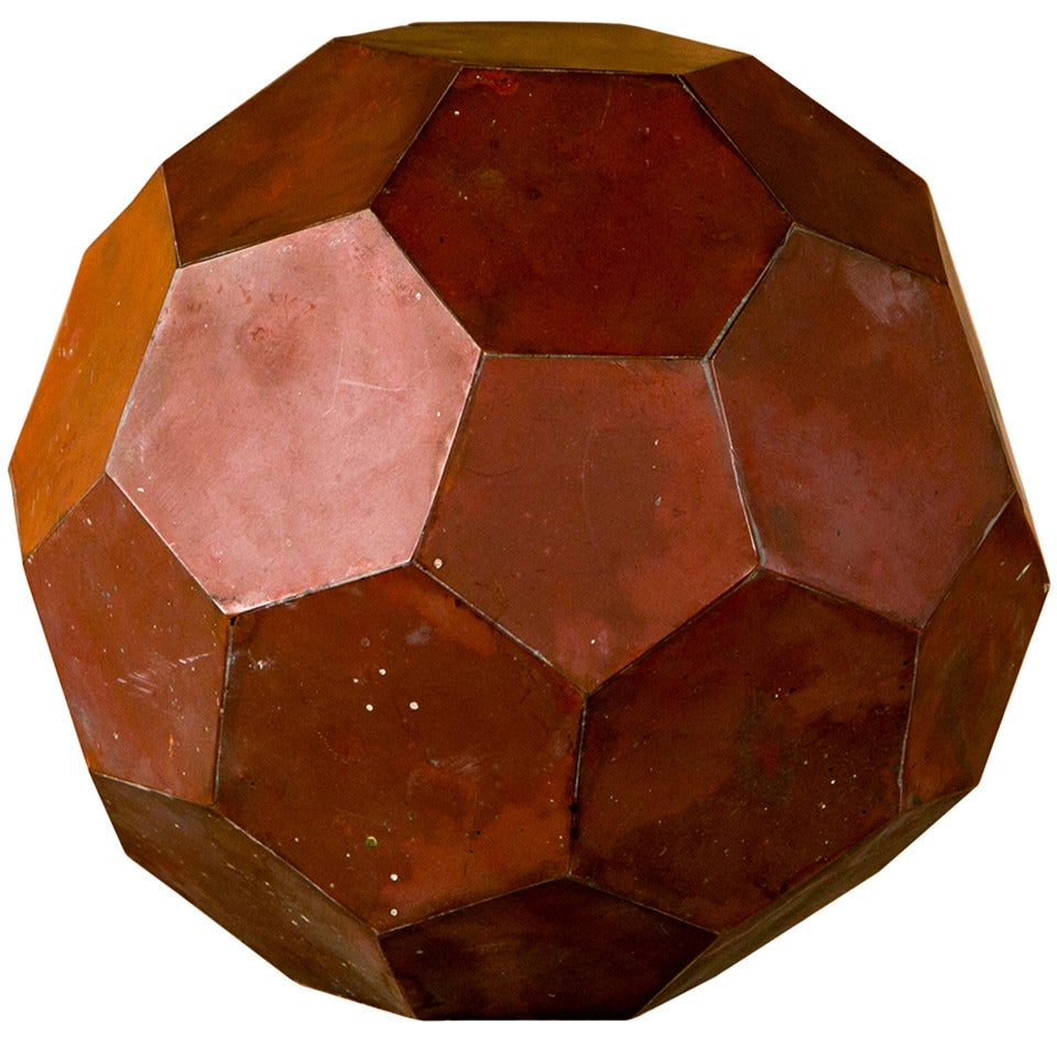 Vintage French Copper Academic Polyhedron