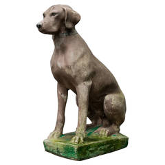 Grande statue de chien en ciment de Hollande