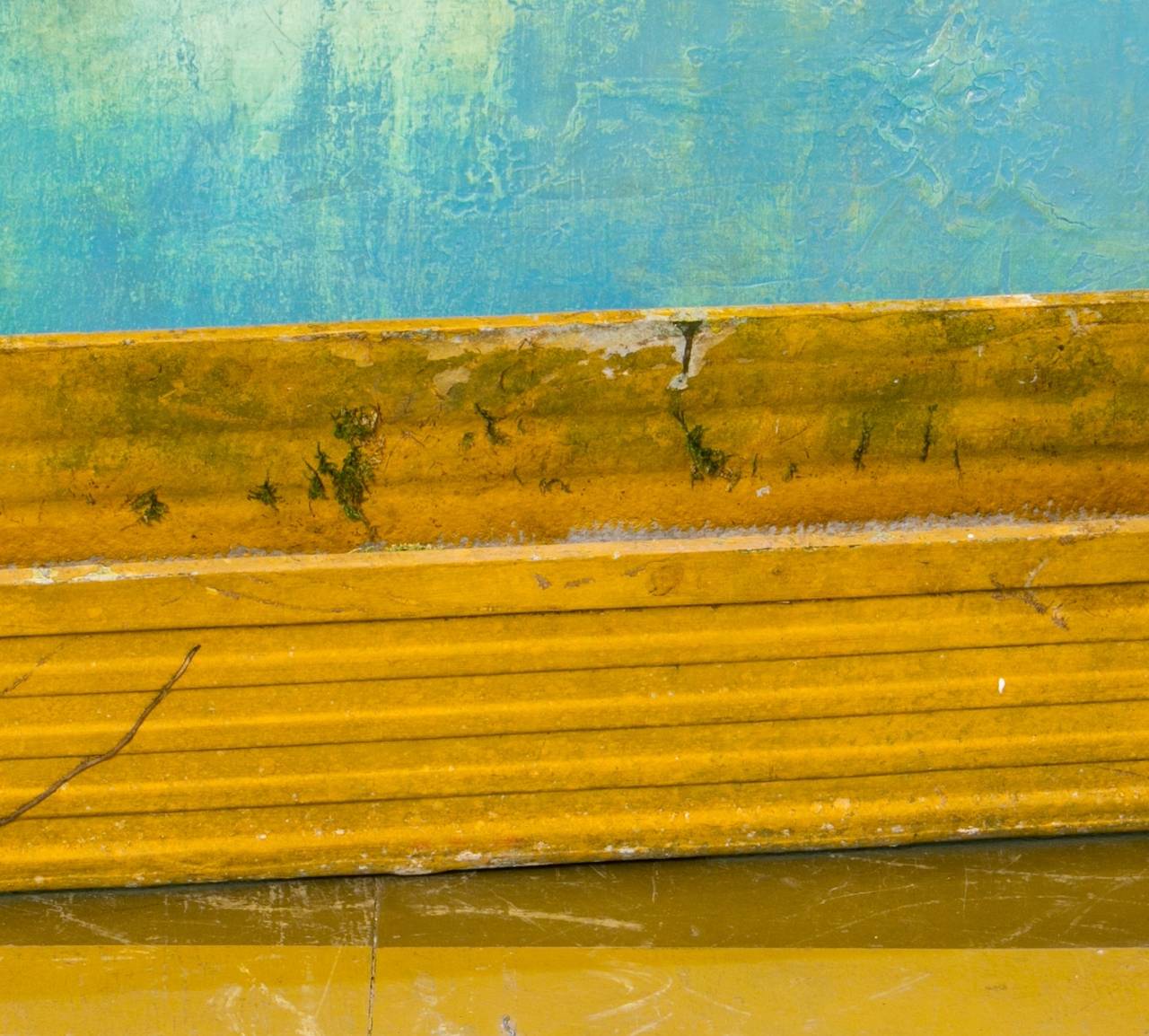 Pair of Willy Guhl Yellow Painted Rectangular Fiber Cement Planters