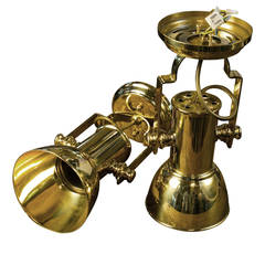 Vintage Italian Brass Semi-Flush Pendants