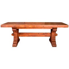 Vintage Hand-Made French Oak Table