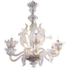 Vintage Clear Murano Chandelier