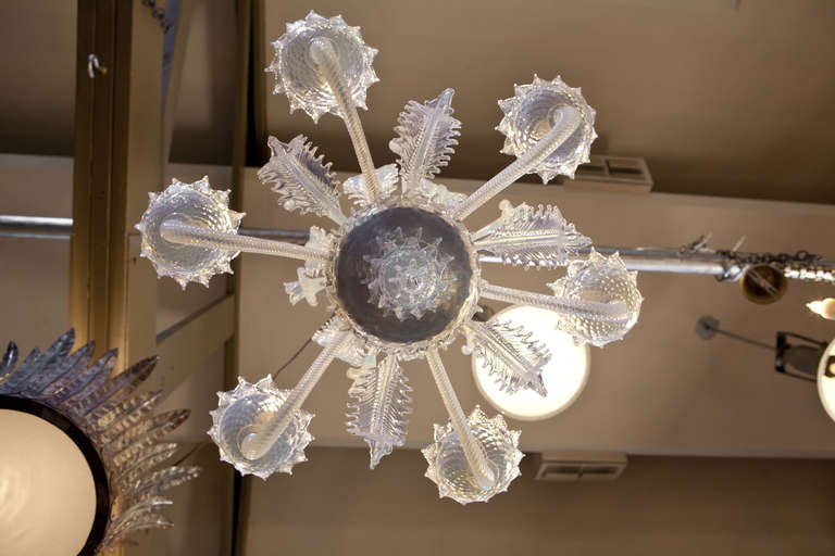 Vintage Clear Murano Chandelier 4