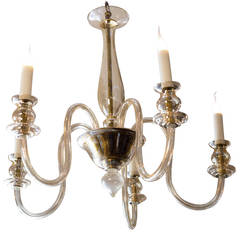 Vintage Handblown Moderne Murano Chandelier