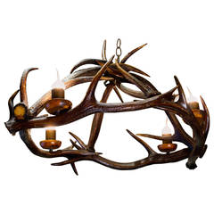 Antique Shed Antler Chandelier from Germany