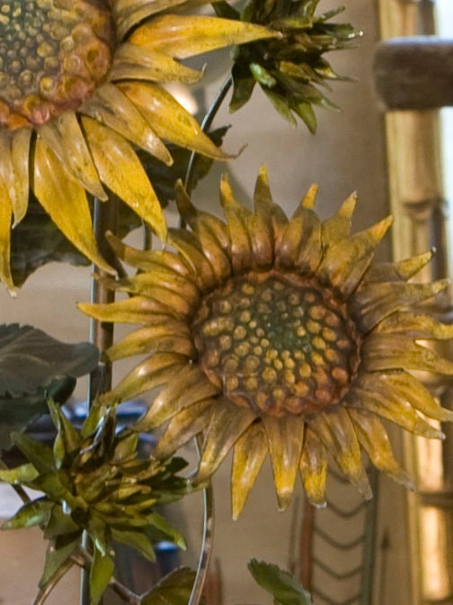 Italian Tole Sunflower Lamp 1