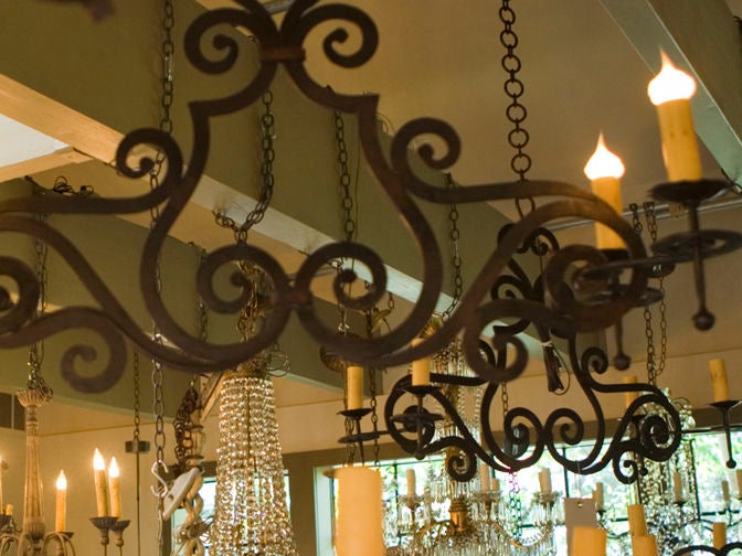French Provincial Custom Hand-Forged Iron 