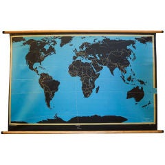 Vintage Belgian Teaching Map of the World