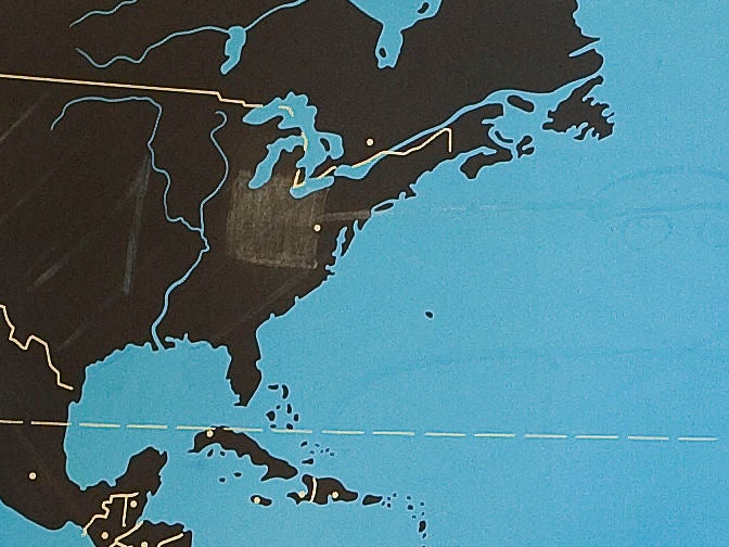Vintage Belgian Teaching Map of the World