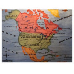 Retro schoolhouse map of North America