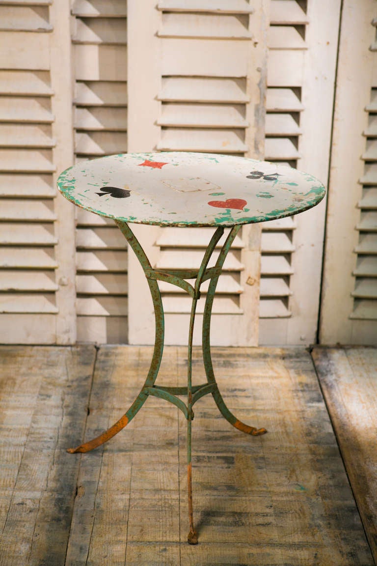 Charming Handpainted French Bistro Table