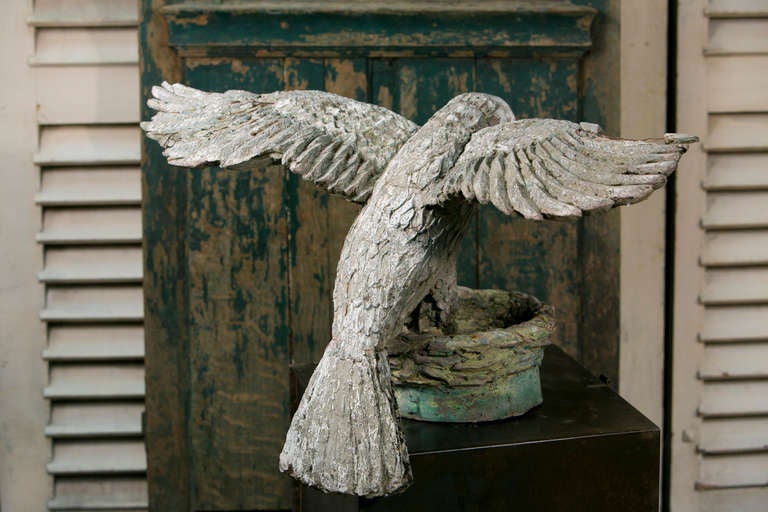 concrete eagle statues