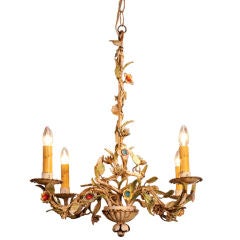 Vintage Italian tole chandelier