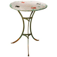 Charming Handpainted French Bistro Table