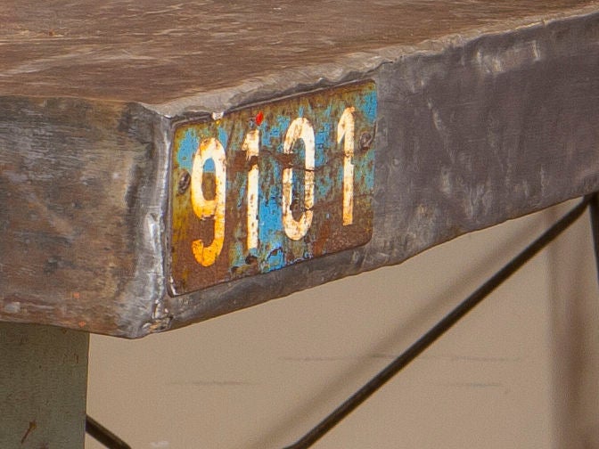 Antique store counter with original top and finish 4
