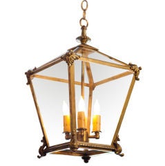 French  brass lantern