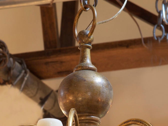 Brass Flemish brass chandelier