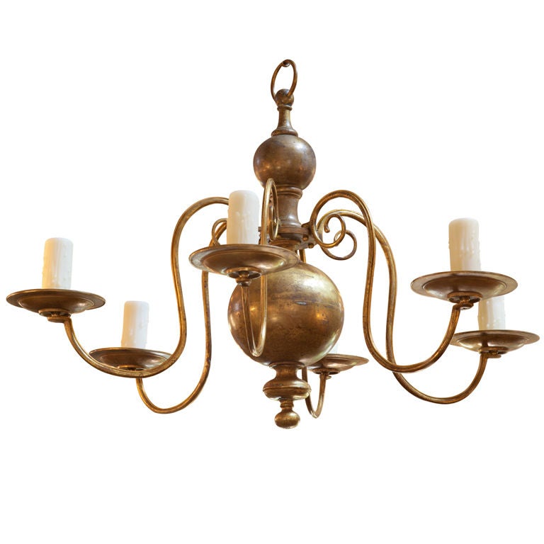 Flemish brass chandelier