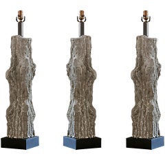 Stone Faux Bois Table Lamp