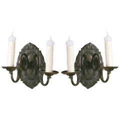 Pair of Antique Flemish Baroque-Style Sconces