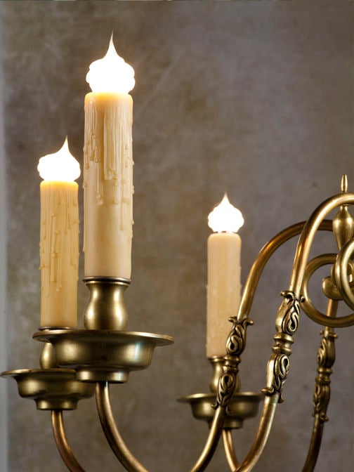 Heavy Bronze Flemish Chandelier with 8 arms and Eagle 1