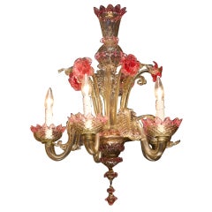Antique Italian Murano Six Arm Light