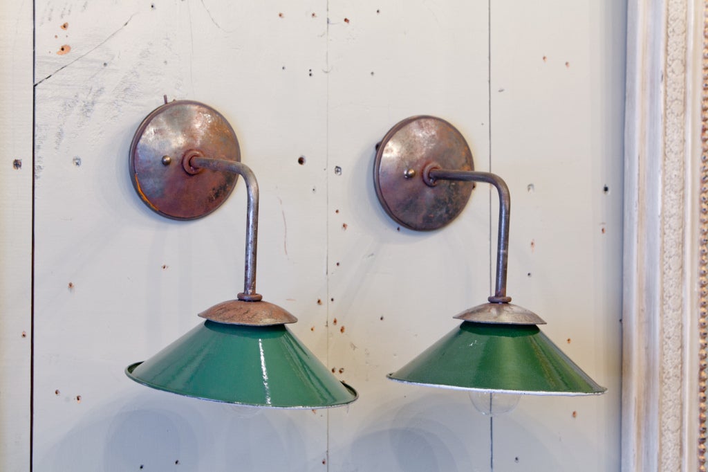 French Repurposed Industrial Sconces