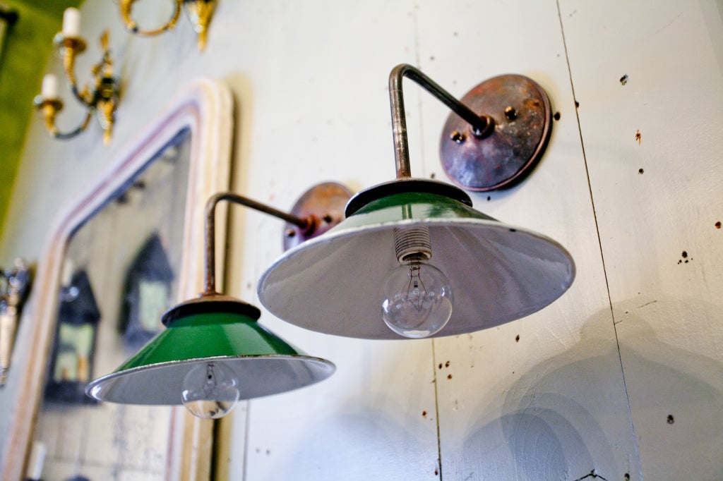 Repurposed Industrial Sconces In Excellent Condition In Houston, TX