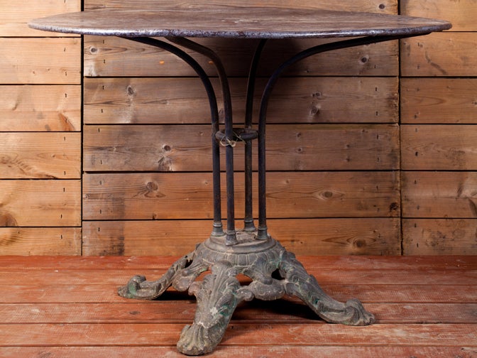 antique iron table