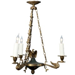 Federal Style 3 Arm Brass Light with Eagle