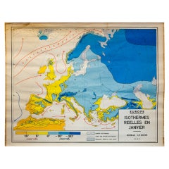 Monumental Meteorological Chart of Weather in Europe 'January' 6