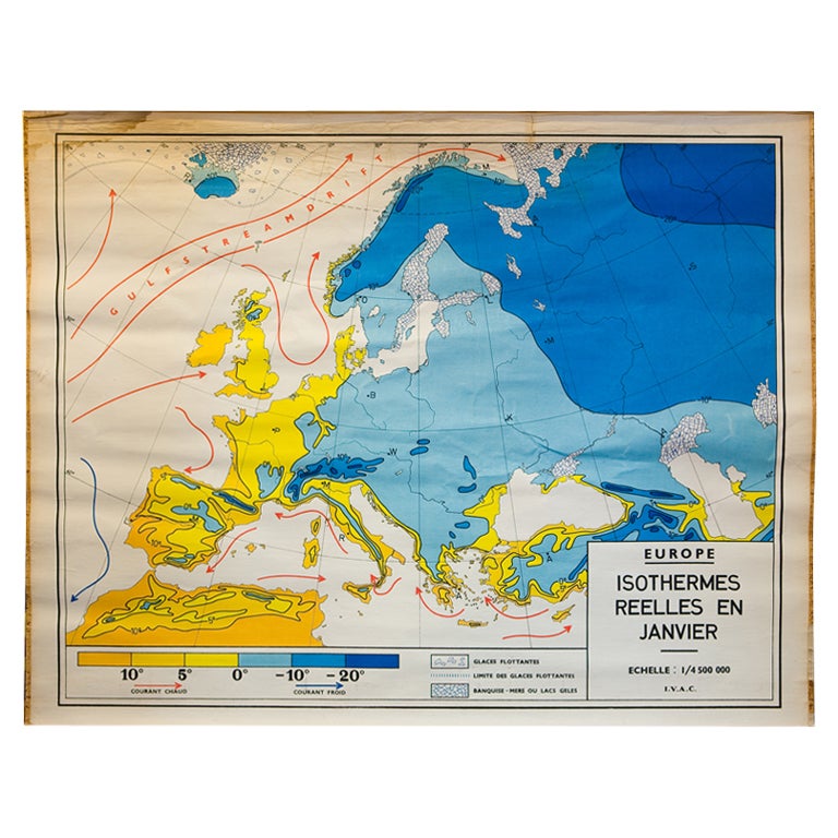 Monumental Meteorological Chart of Weather in Europe 'January'