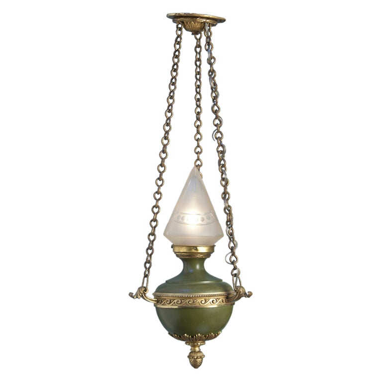 Antique Empire Style Tole Hall Light