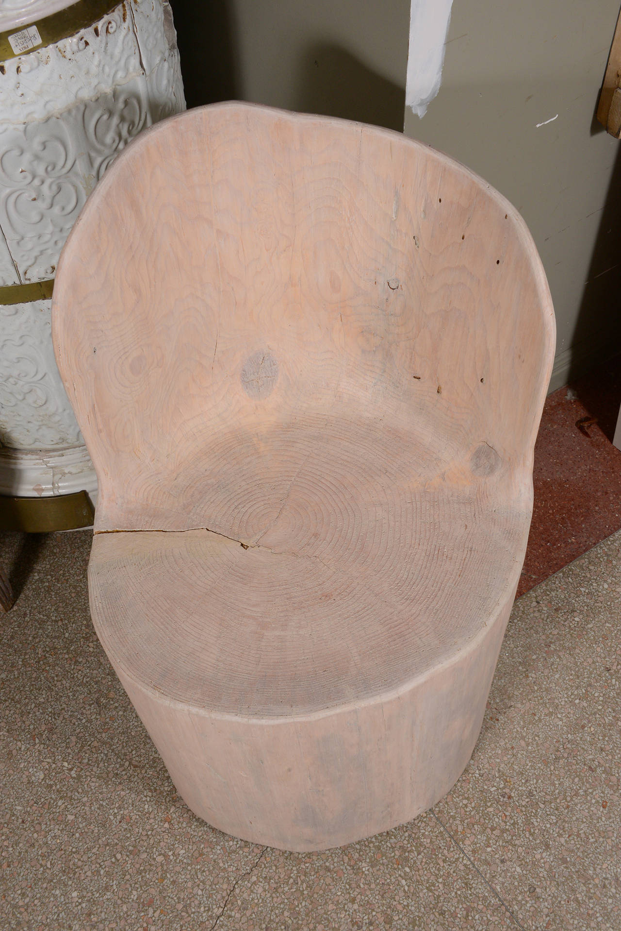 Bleached Swedish Tree Chair For Sale