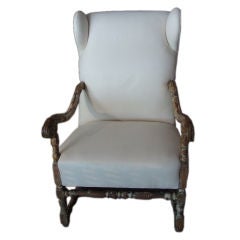 18th Century Flemish Armchair with Wings