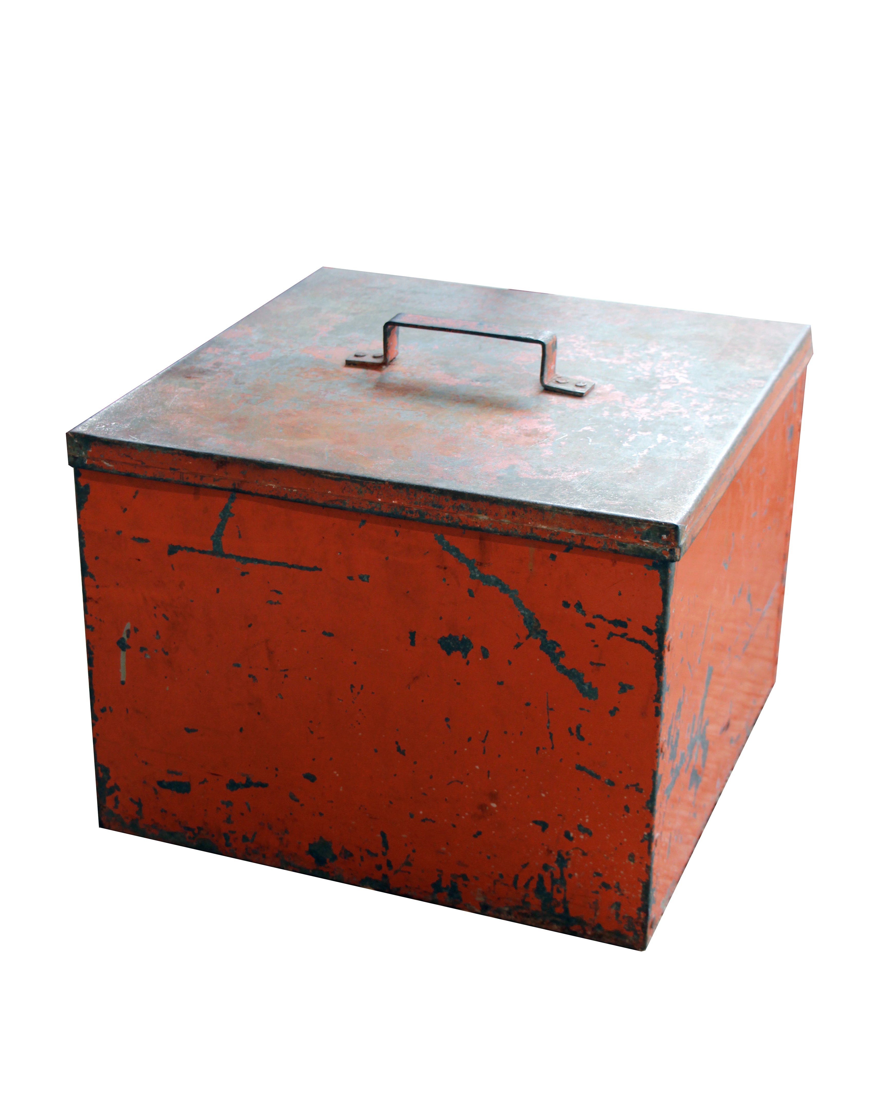 Vintage metal storage box