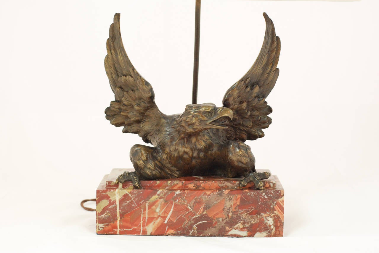 Bronze Eagle Lamp