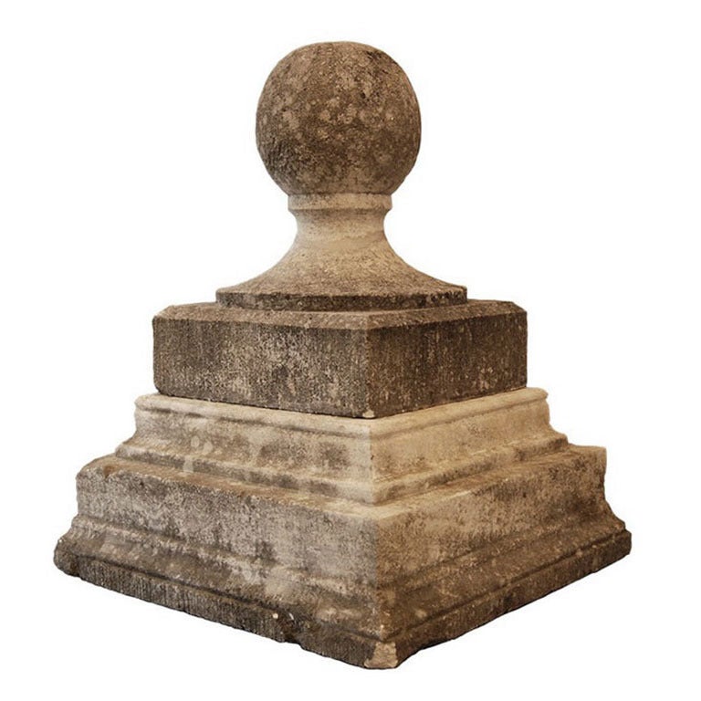 Carved Stone Finial For Sale