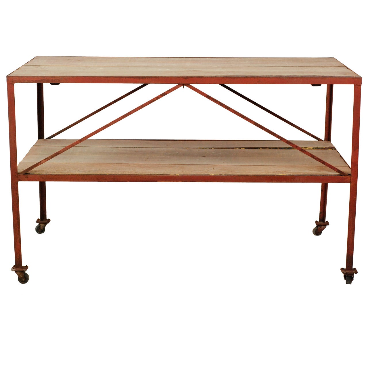 Two-Tier Iron Work Table For Sale