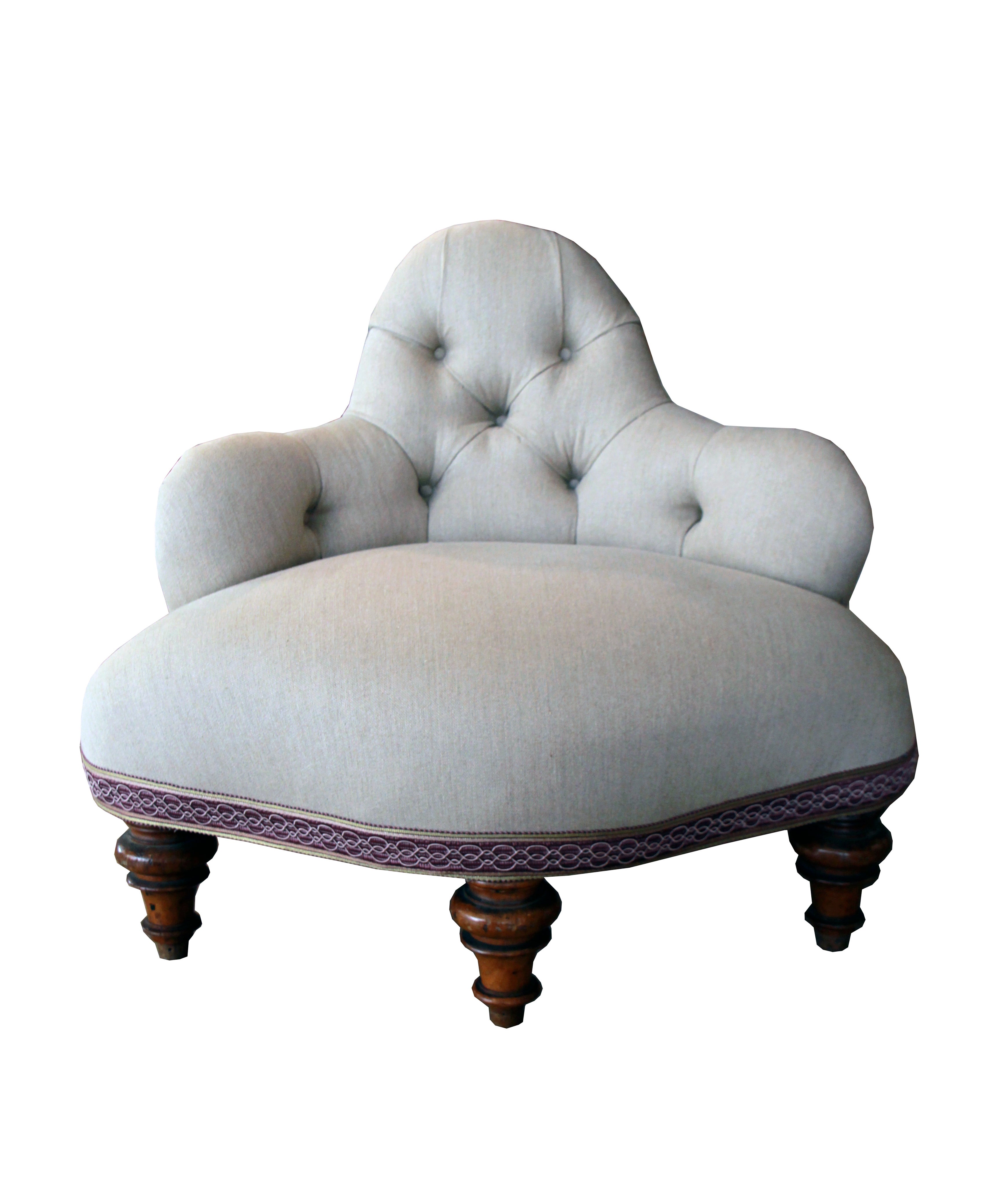 18th C. Petite Tufted Chair