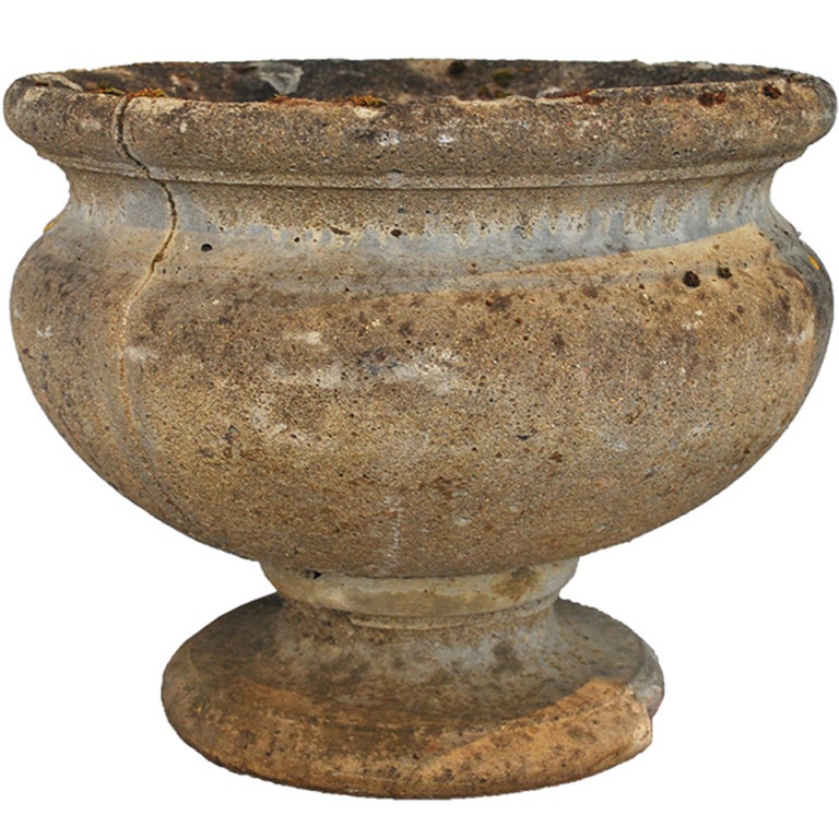 Pair of Carved Stone Urns at 1stdibs