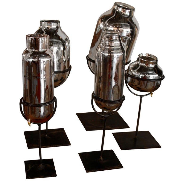Mercury Glass Thermos Liners at 1stdibs
