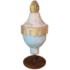 Carved Wood Finials On Stand