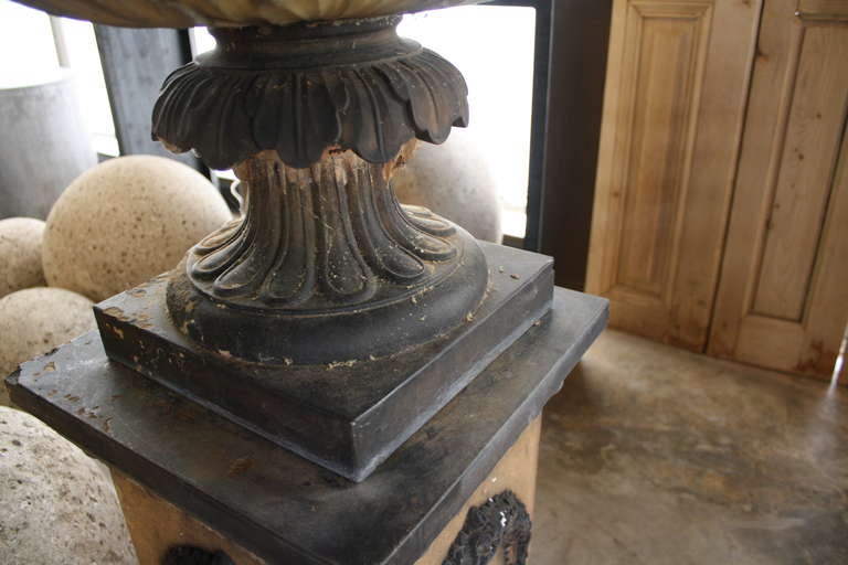 Terra Cotta Urn On Plinth